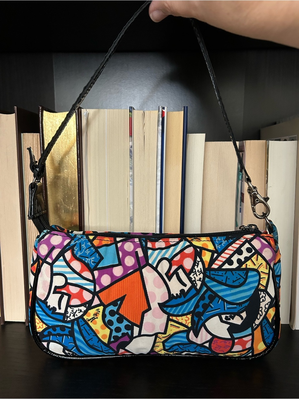 Donald J Pliner x Romero Britto Collaboration Shoulder Bag - Picture 2 of 10